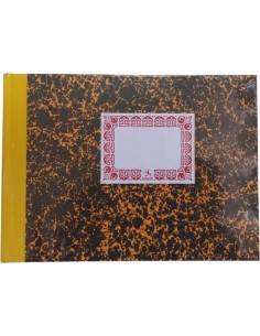 Cuaderno cartone 4º apaisado cuentas corrientes 100h numeradas